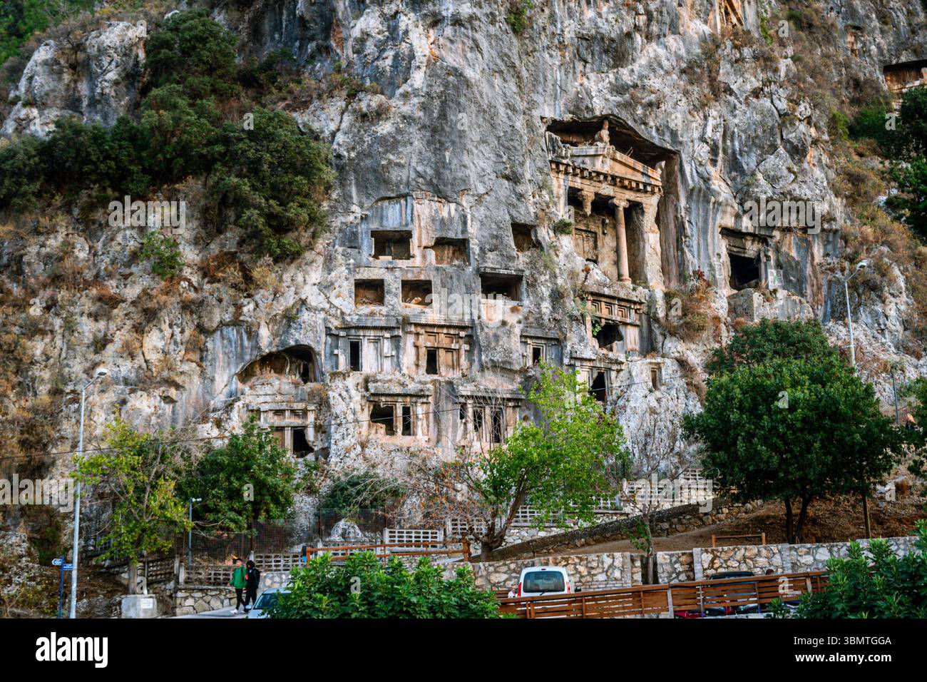 Tombe di Amyntas lycian a Fethiye in Turchia Foto Stock