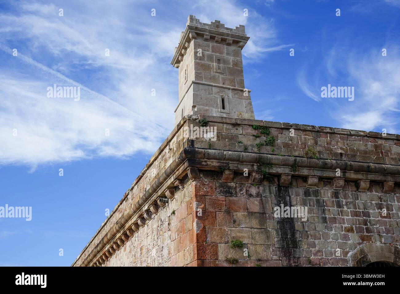 Castell de Montjuic a Barcellona, Spagna Foto Stock