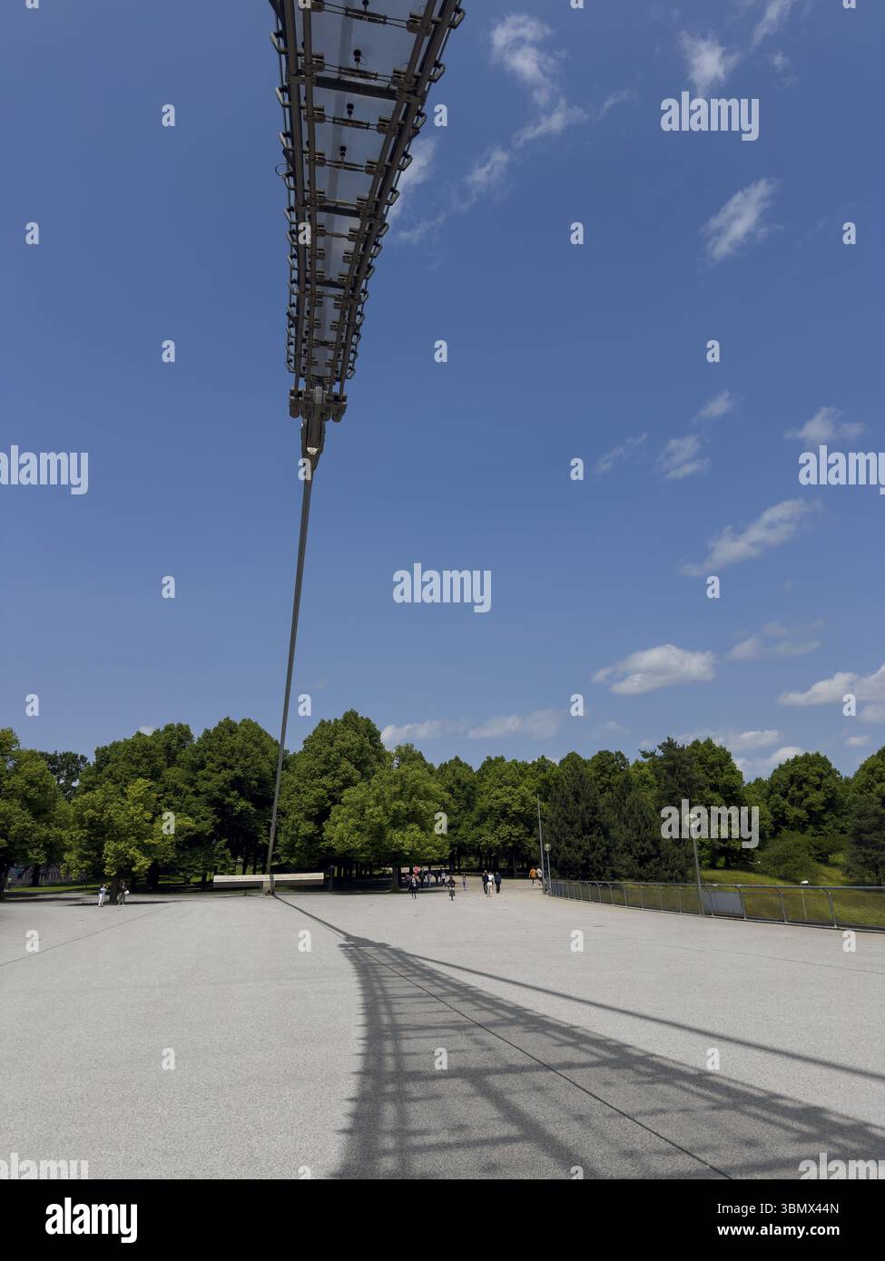 Costruzione di tetti, Olympic Park, Monaco, Baviera, Germania, Europa Foto Stock