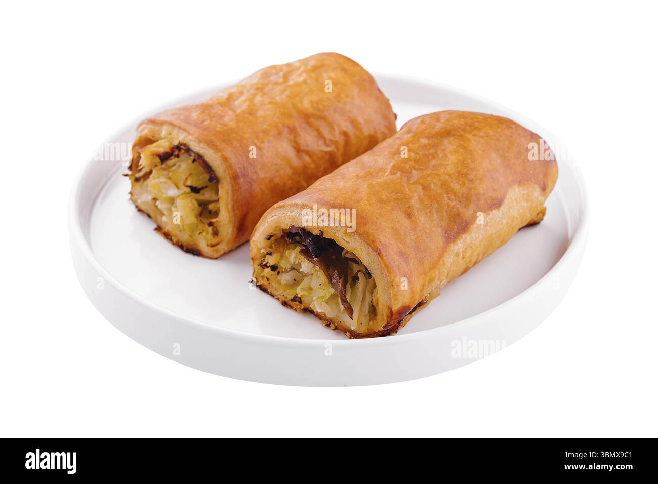 Natura morta alimentare, torte moldave o placinta con cavolo Foto Stock