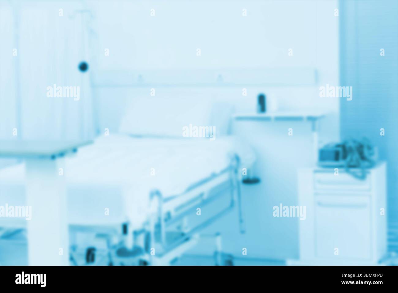 Immagine sfocata del letto vuoto Foto Stock