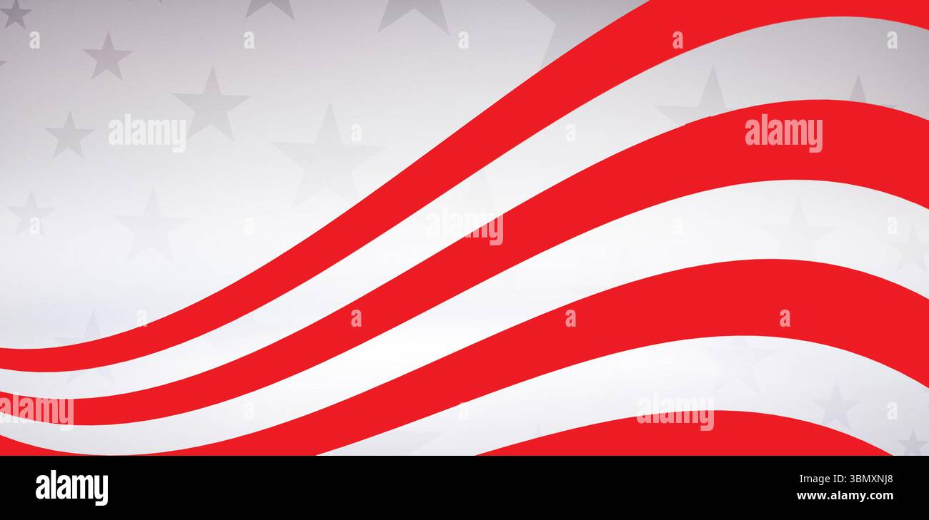 Digitalmente di composito a strisce rosse e bianche Foto Stock