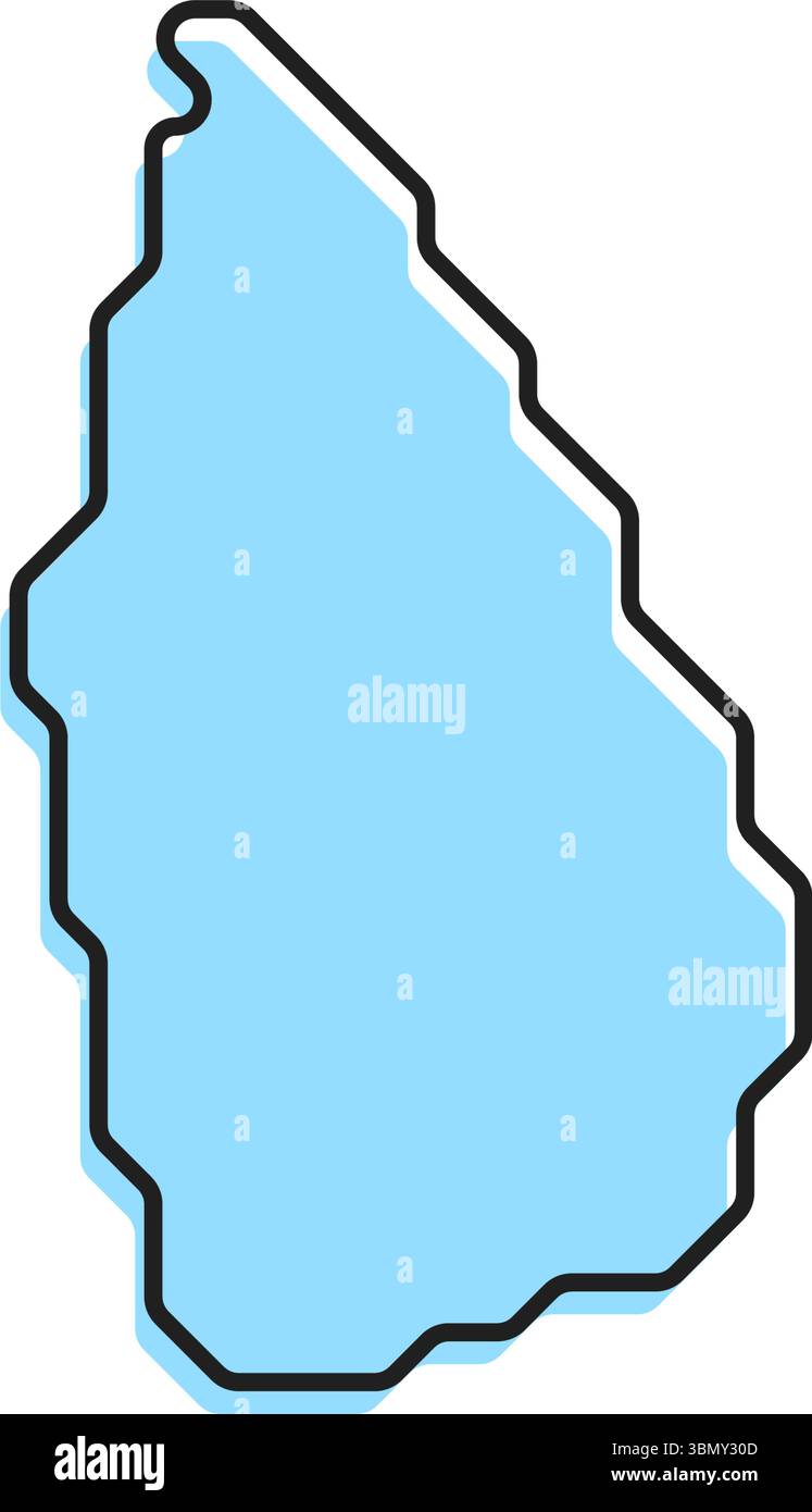 Una semplice mappa stilizzata del paese dello Sri Lanka. Moderna mappa stilizzata del paese per infografiche. Illustrazione Vettoriale