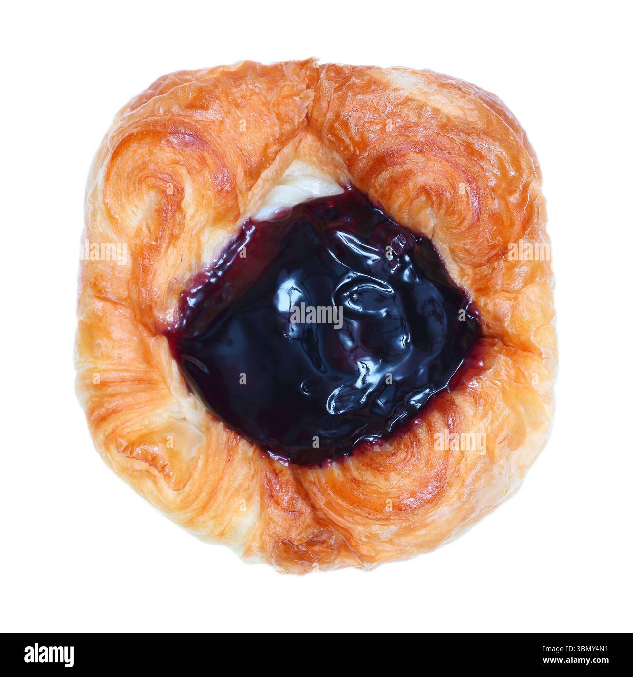 È un pane di mirtillo isolato su bianco. Foto Stock