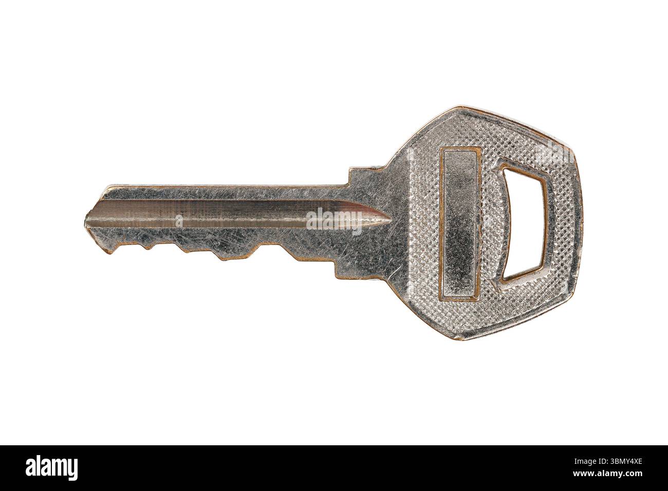 Si tratta di una chiave Home a uso singolo isolata su bianco. Foto Stock