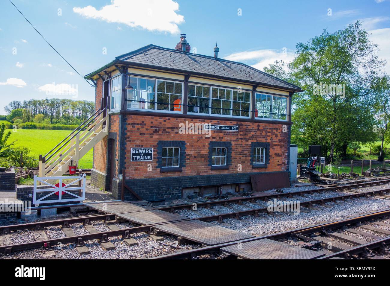 Signal Box presso Cranmore East Somerset Railway Somerset England UK Foto Stock