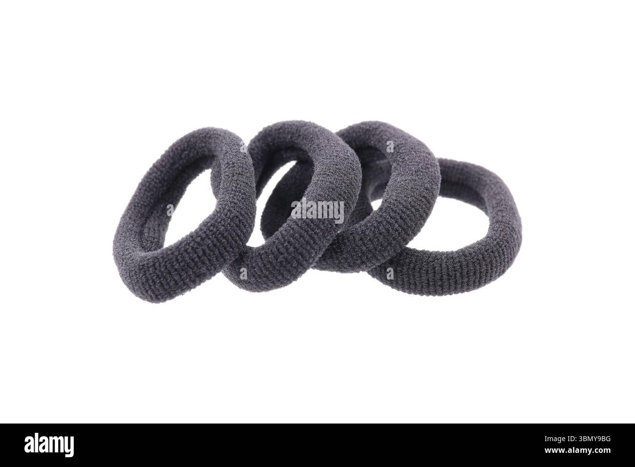 si tratta di quattro fasce circolari nere isolate sul bianco. Foto Stock