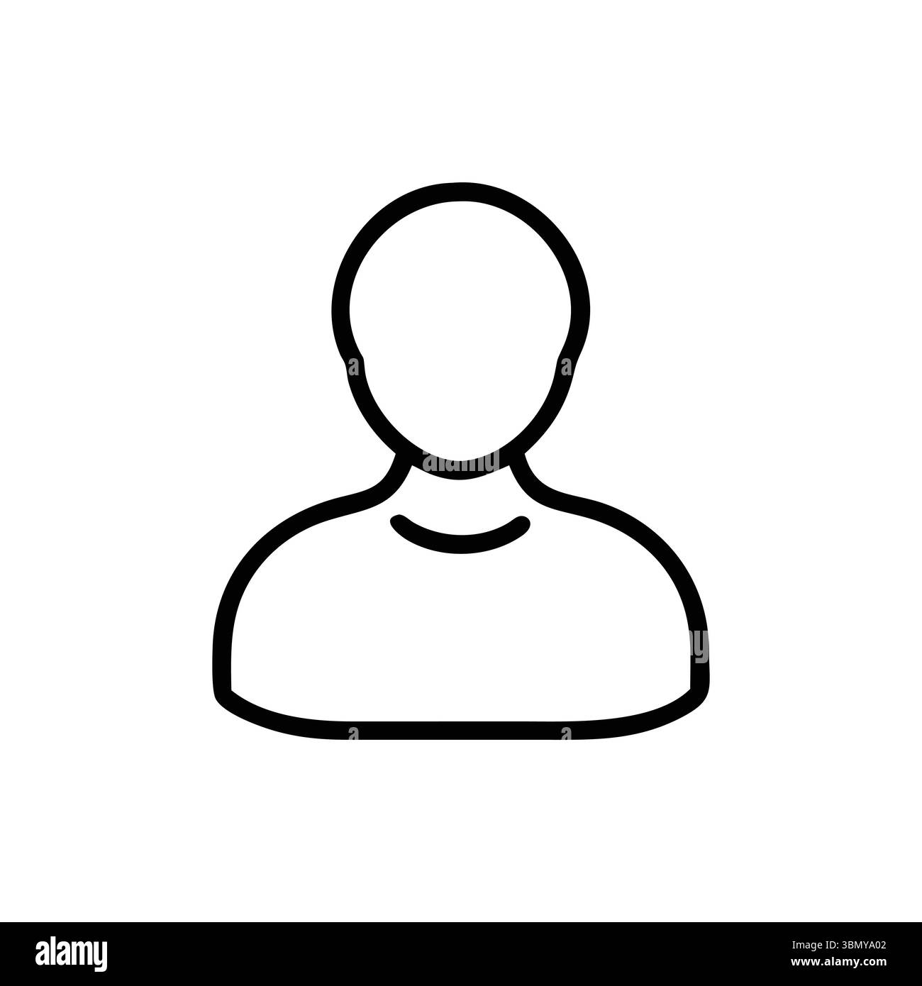 "Icona profilo utente: Contorno semplice del simbolo persona" Illustrazione Vettoriale