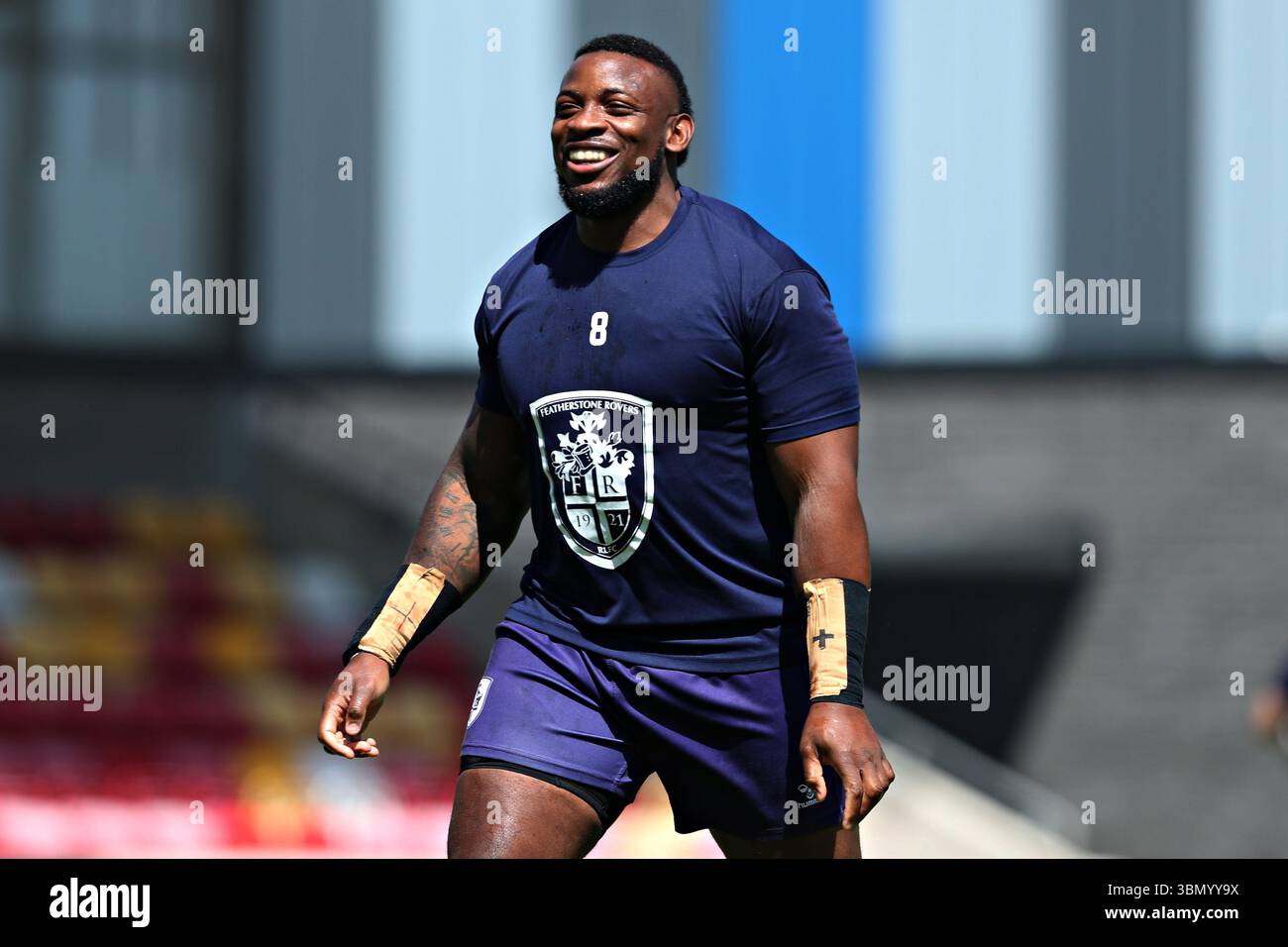 Gadwin Springer dei Featherstone Rovers prima della partita del Betfred Championship York City Knights vs Featherstone Rovers al LNER Community Stadium di York, Regno Unito, 29 giugno 2025 (foto di Sam Eaden/News Images) a York, Regno Unito il 29/6/2025. (Foto di Sam Eaden/News Images/Sipa USA) Foto Stock