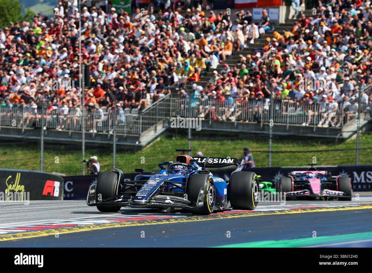 Alexander Albon (THA) - Williams Racing - Williams FW47 - Mercedes durante la Formula 1 MSC Cruises il Gran Premio d'Austria 2025, Spielberg, Austria, dal 26 al 29 giugno - 11° turno del 24° Campionato del mondo di F1 2025 Foto Stock