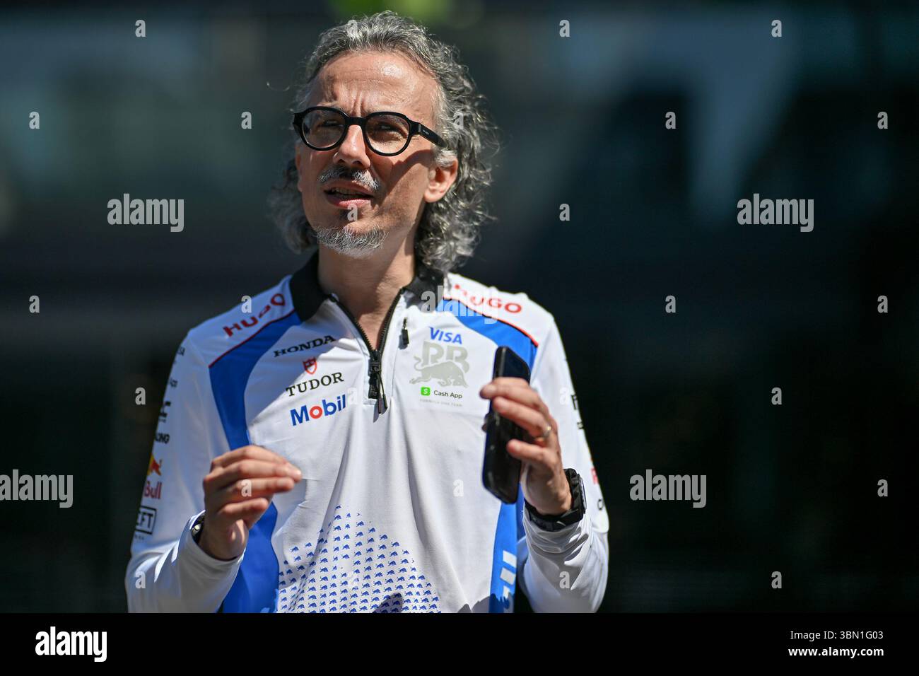 SPIELBERG, AUSTRIA - GIUGNO 29: Laurent Mekies di Francia e Visa Cash App RB Formula One Team durante il Gran Premio di F1 d'Austria sul circuito Red Bull Ring il 29 giugno 2025 a Spielberg, Austria. Foto Stock