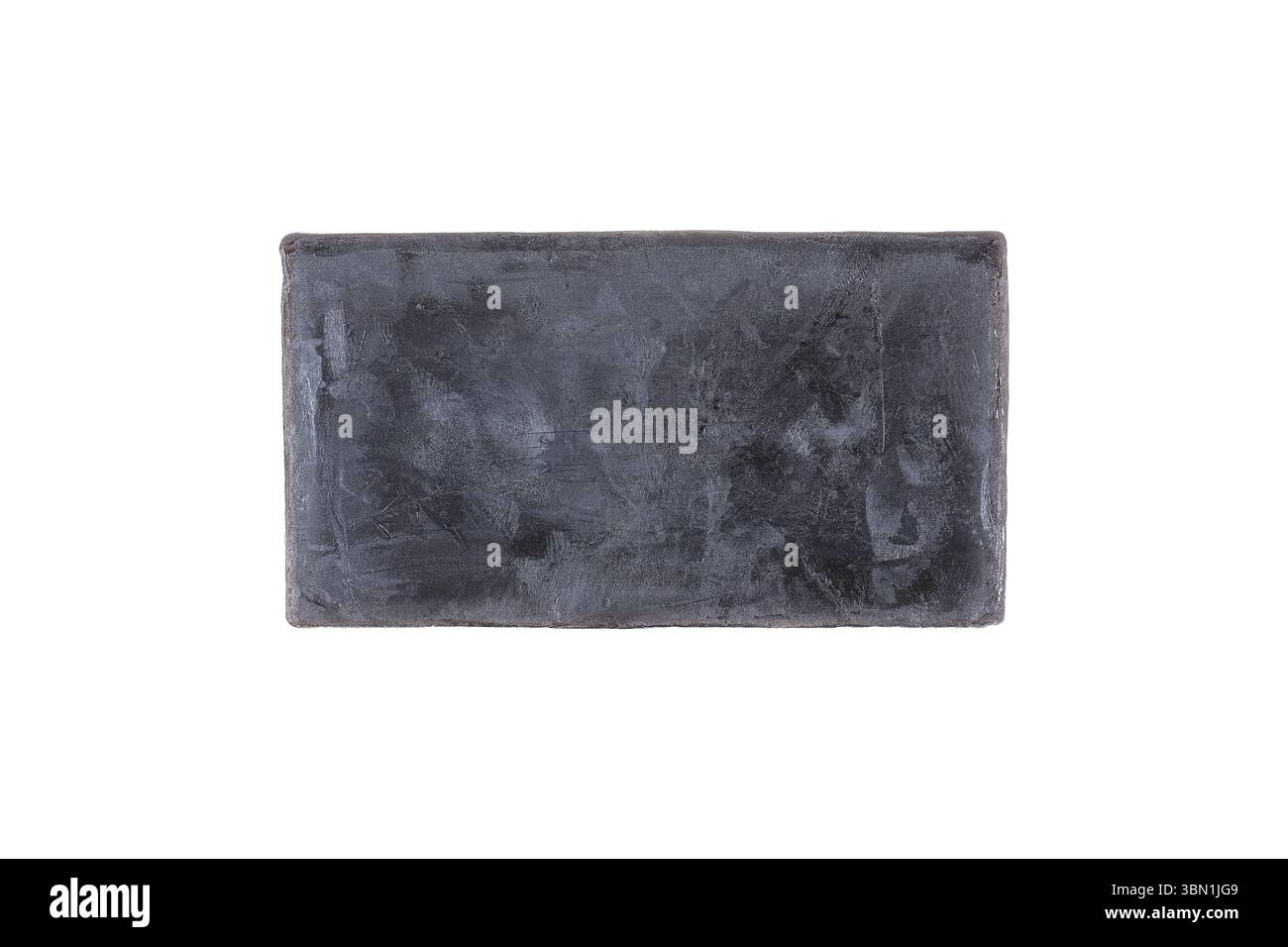 è un sapone di fango nero isolato su bianco. Foto Stock