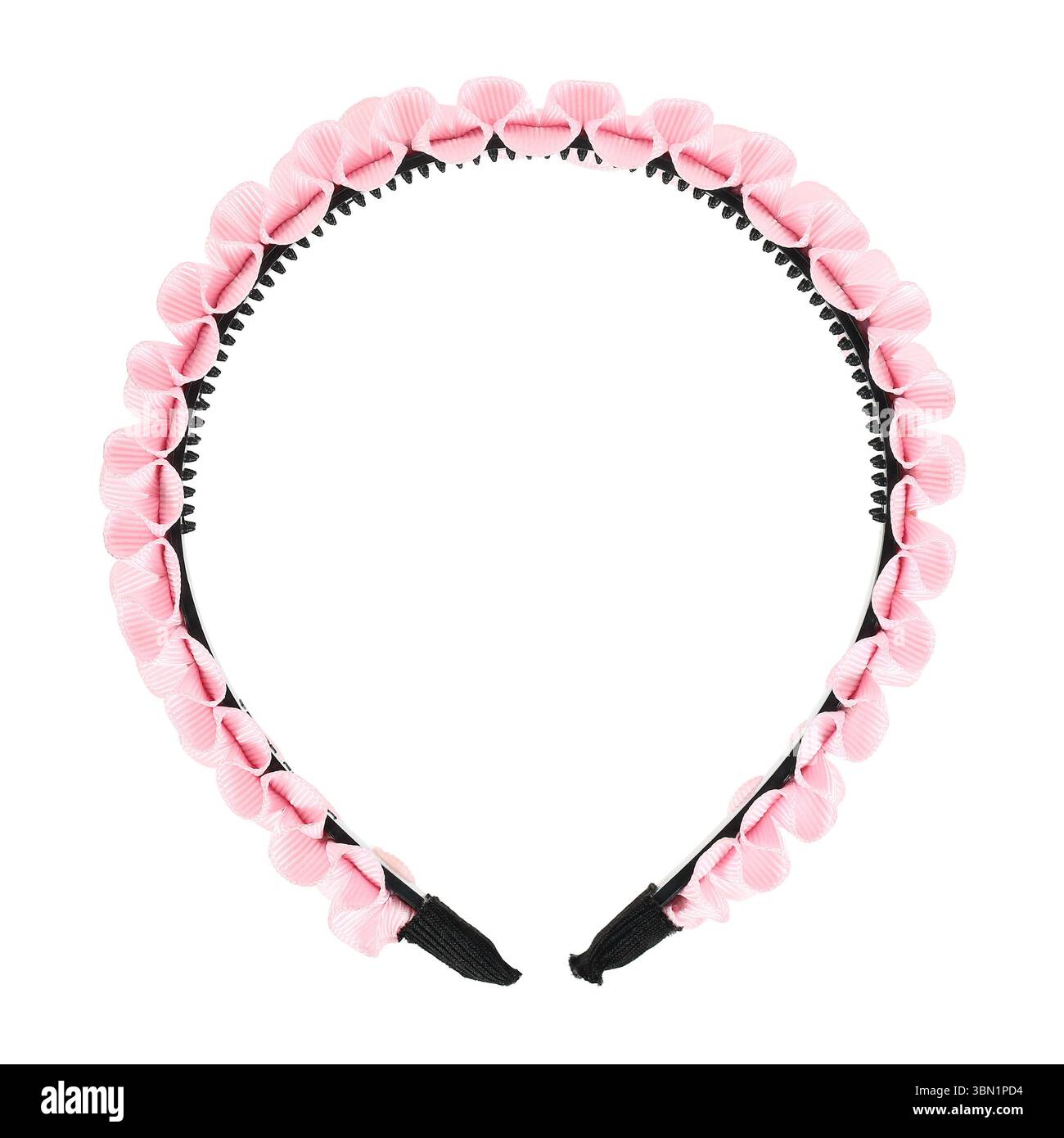 si tratta di una fascia rosa isolata sul bianco. Foto Stock