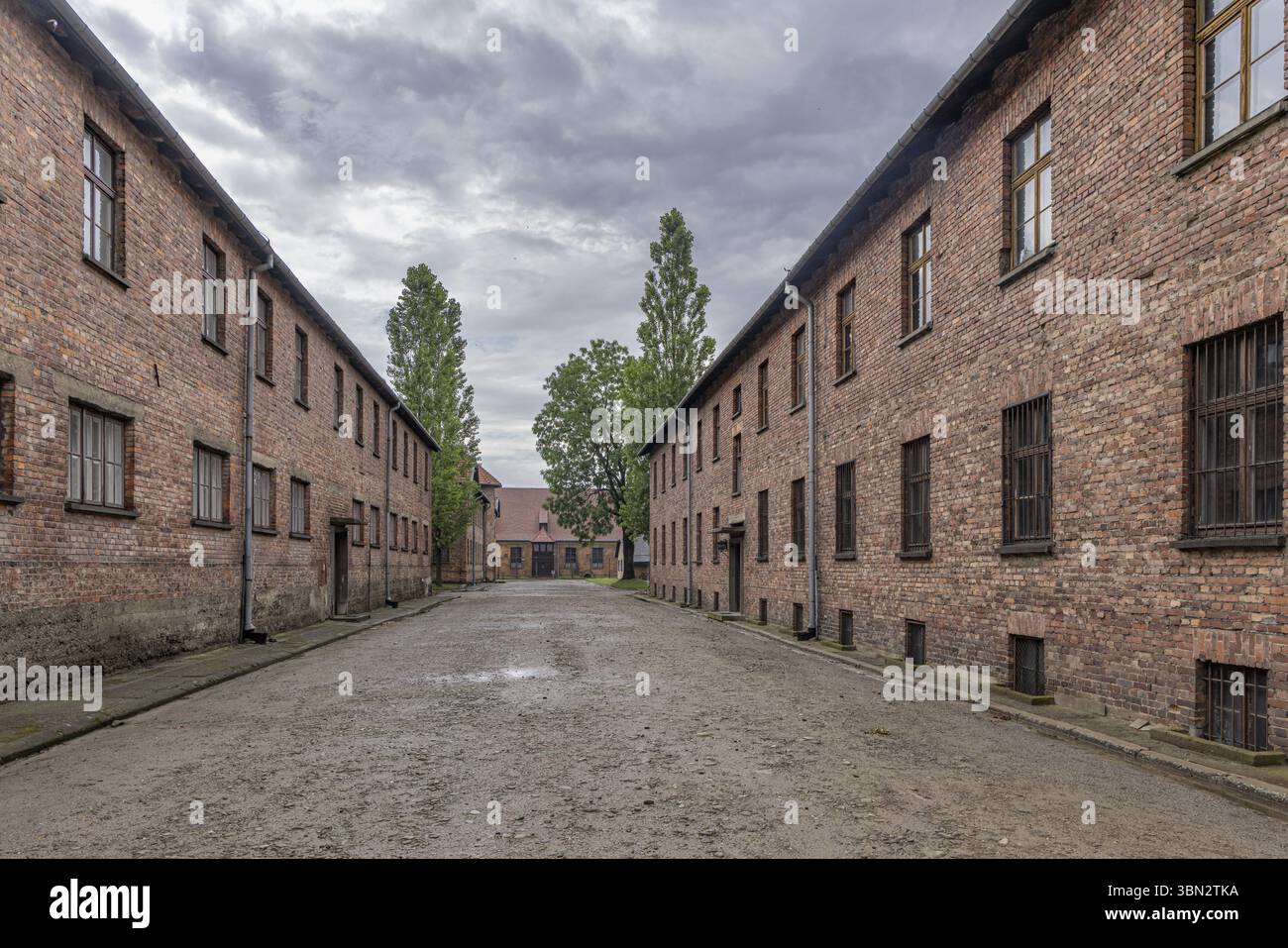 Oswiecim, Polonia - 17 luglio 2023: Memoriale e museo di Auschwitz-Birkena. Ex campo di concentramento e sterminio nazista Germani in Polonia Foto Stock