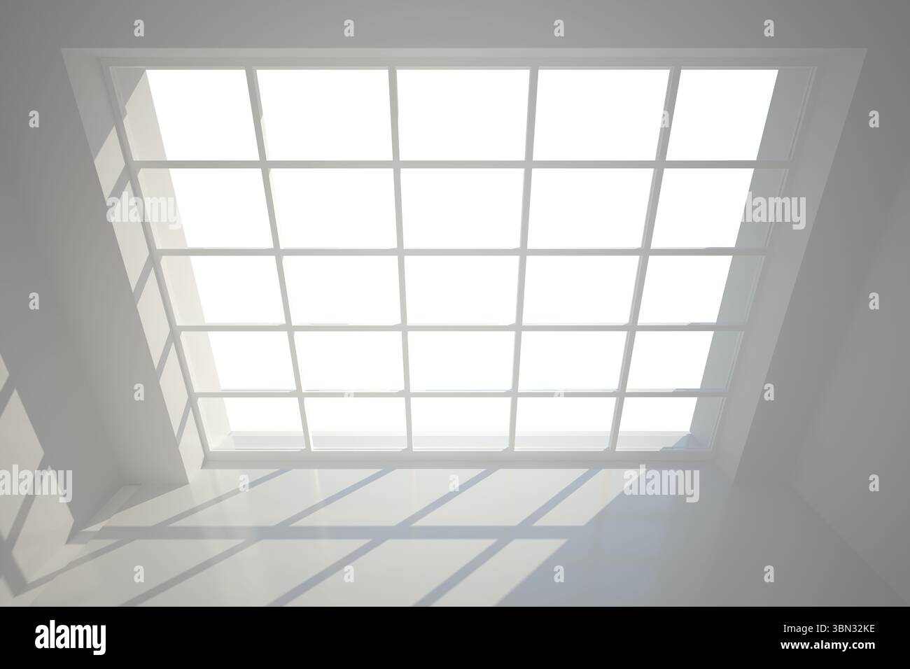 Camera Bianca con un sacco di finestre Foto Stock