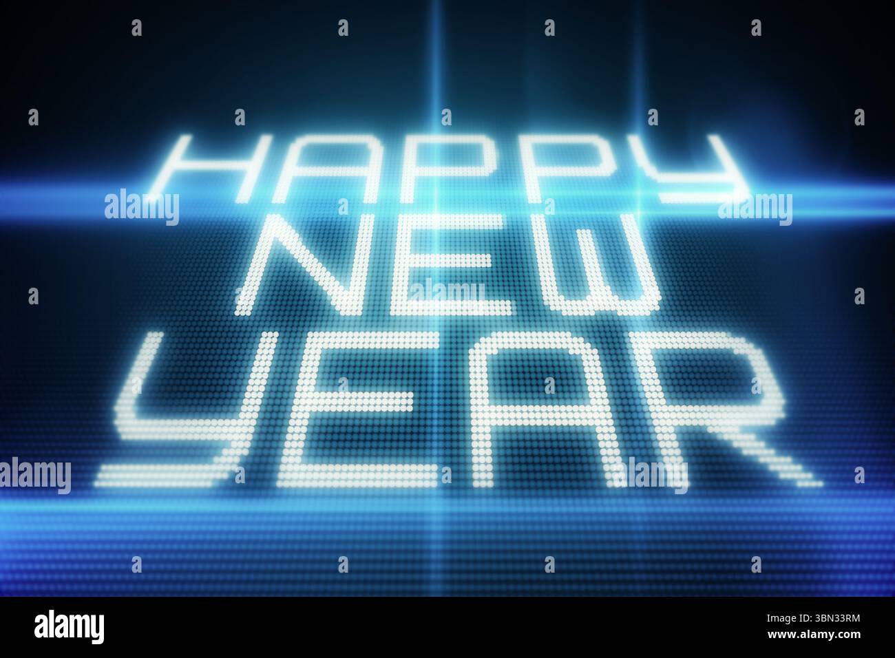 Felice anno nuovo su base tecnologica Foto Stock