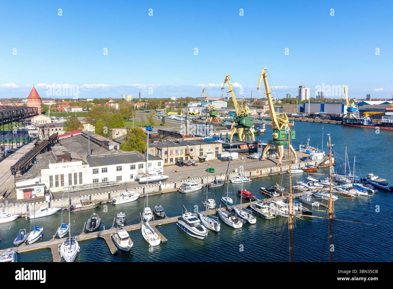 Porto di Klaipėda, Klaipėda, contea di Klaipėda, Repubblica di Lituania Foto Stock