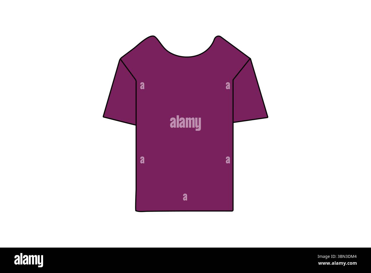 Tshirt continua disegno a una linea in stile minimalista isolare l'illustrazione vettoriale del contorno Illustrazione Vettoriale