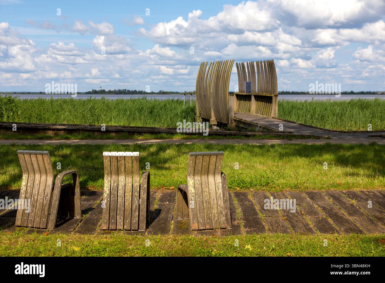 Francia, Nouvelle-Aquitaine, Gironde, estuaire de la Gironde, cote Medoc, Pauillac Foto Stock