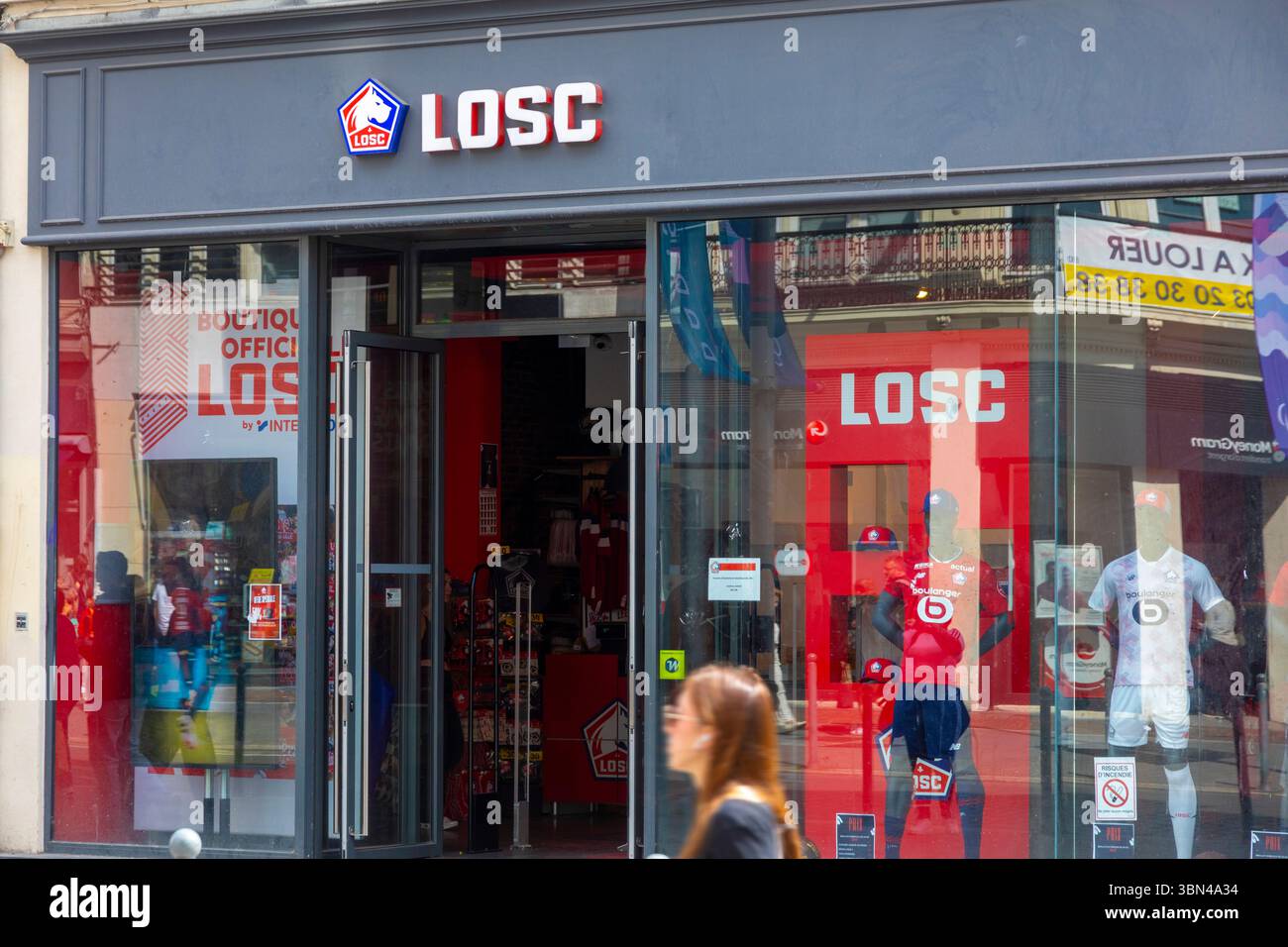 Francia, Hauts de France, Nord, Lille LOSC negozio ufficiale Foto Stock