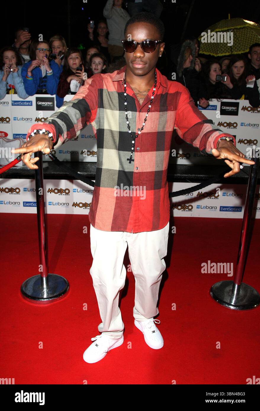 Tinchy Stryder ai MOBO Awards di Glasgow - 5 ottobre 2011 Foto Stock