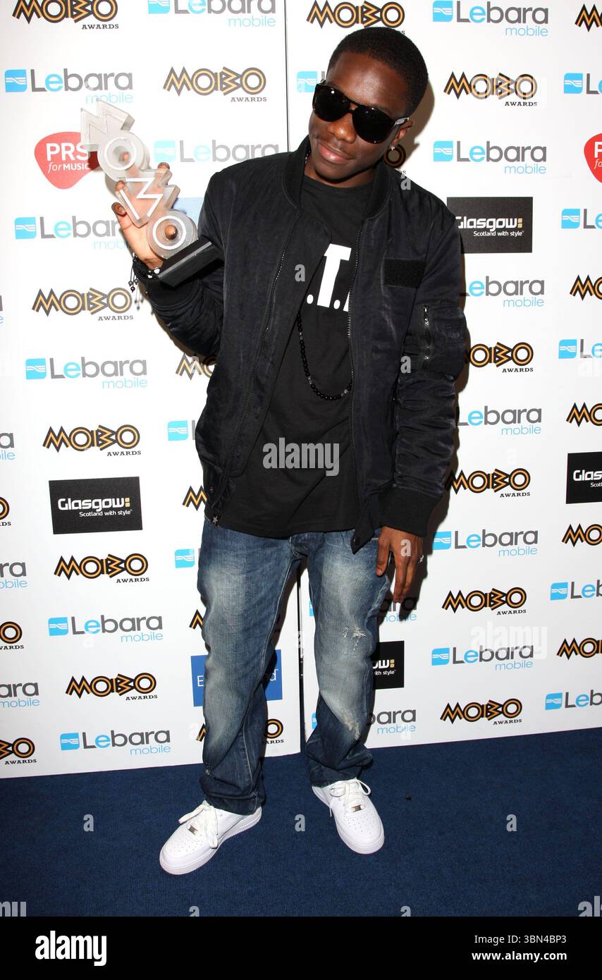 Tinchy Stryder ai MOBO Awards di Glasgow - 5 ottobre 2011 Foto Stock