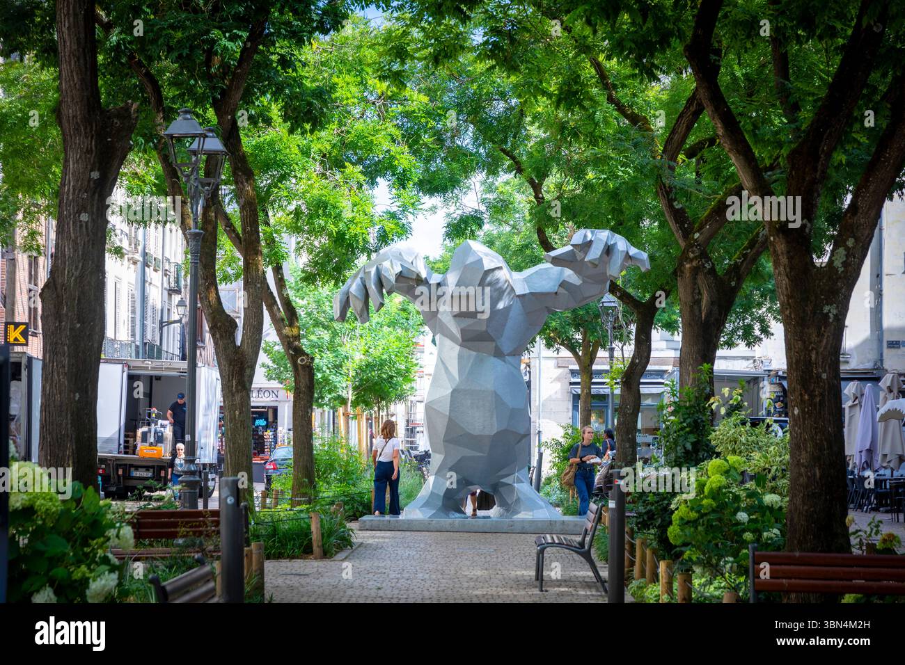 Francia, Centro-Val de Loire, Indre-et-Loire, Tours. Il mostro di Xavier Veilhan Foto Stock