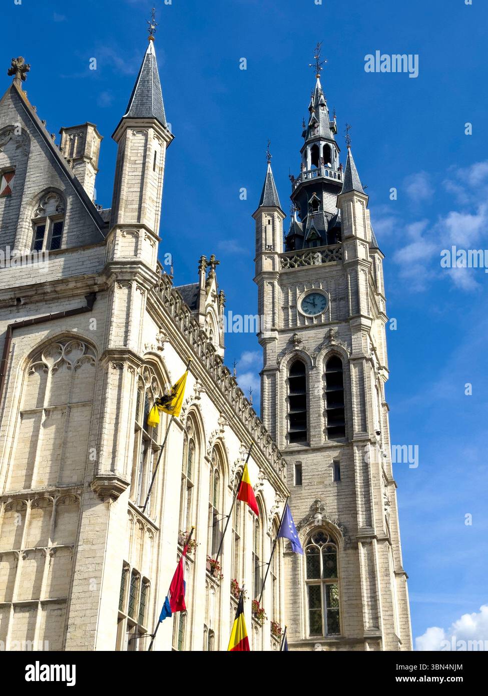 Belgio, regione fiamminga, provincia delle Fiandre orientali, Saint-Nicolas (o Saint-Nicolas-WAAS, Sint-Niklaas o Sint-Niklaas-WAAS,. Municipio Foto Stock