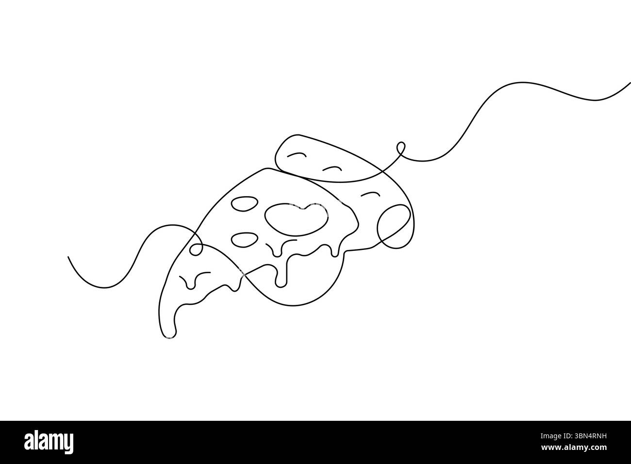 Il disegno a una linea continua di orzo e lo stile minimalista isolano l'illustrazione vettoriale del contorno su bianco Illustrazione Vettoriale