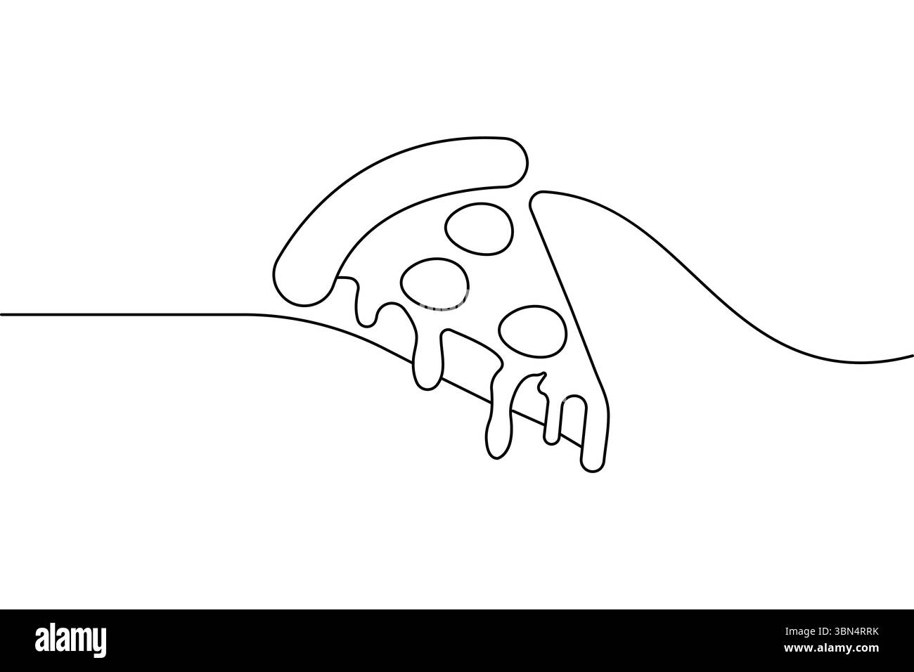 Il disegno a una linea continua di orzo e lo stile minimalista isolano l'illustrazione vettoriale del contorno su bianco Illustrazione Vettoriale