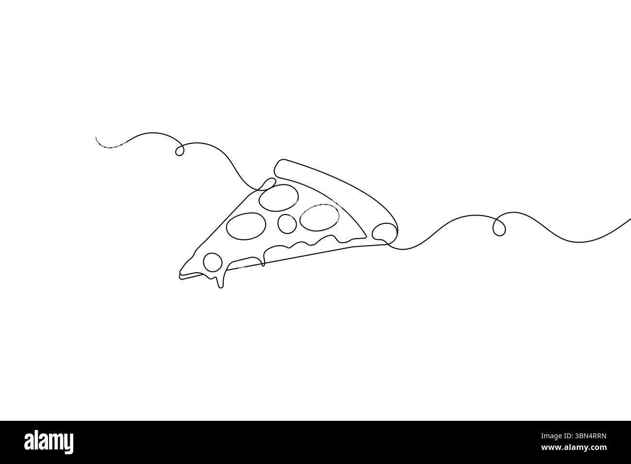 Il disegno a una linea continua di orzo e lo stile minimalista isolano l'illustrazione vettoriale del contorno su bianco Illustrazione Vettoriale