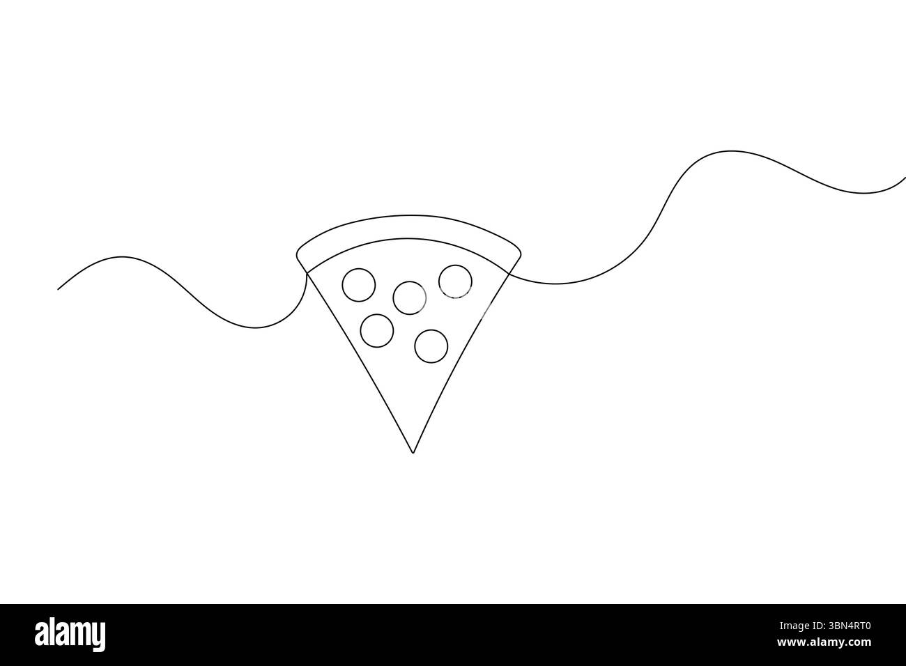 Il disegno a una linea continua di orzo e lo stile minimalista isolano l'illustrazione vettoriale del contorno su bianco Illustrazione Vettoriale