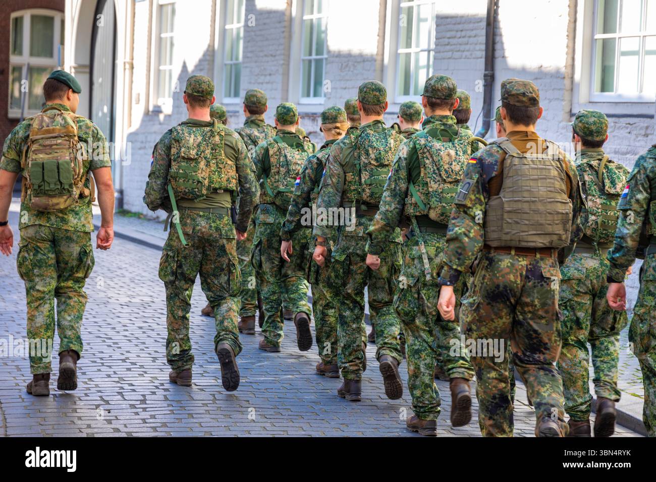 Paesi Bassi, Brabante settentrionale, Breda, gruppo di militari della Royal Military Academy, Koninklijke Militaire Academie (KMA) Foto Stock