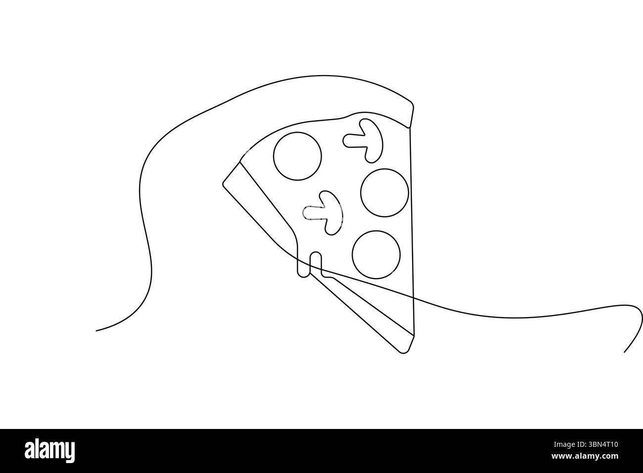 Il disegno a una linea continua di orzo e lo stile minimalista isolano l'illustrazione vettoriale del contorno su bianco Illustrazione Vettoriale