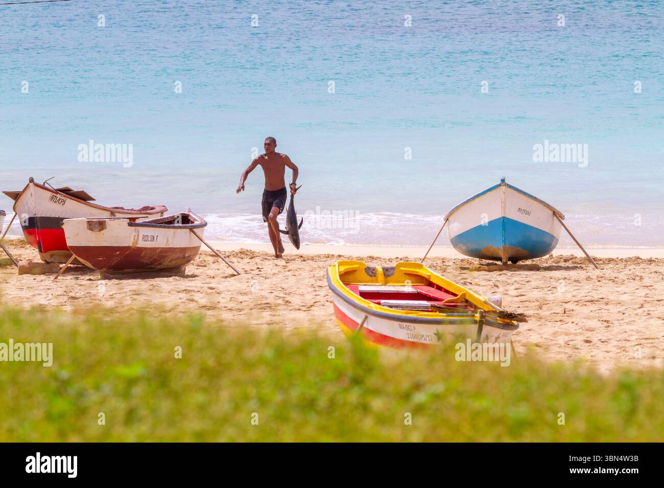 Africa, isole di Capo Verde, Maio, Porto Ingles Foto Stock