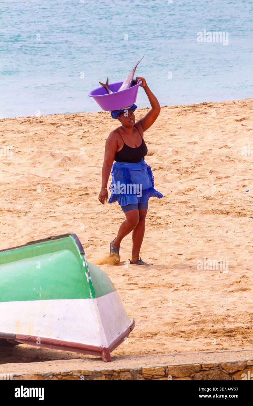 Africa, isole di Capo Verde, Maio, Porto Ingles Foto Stock