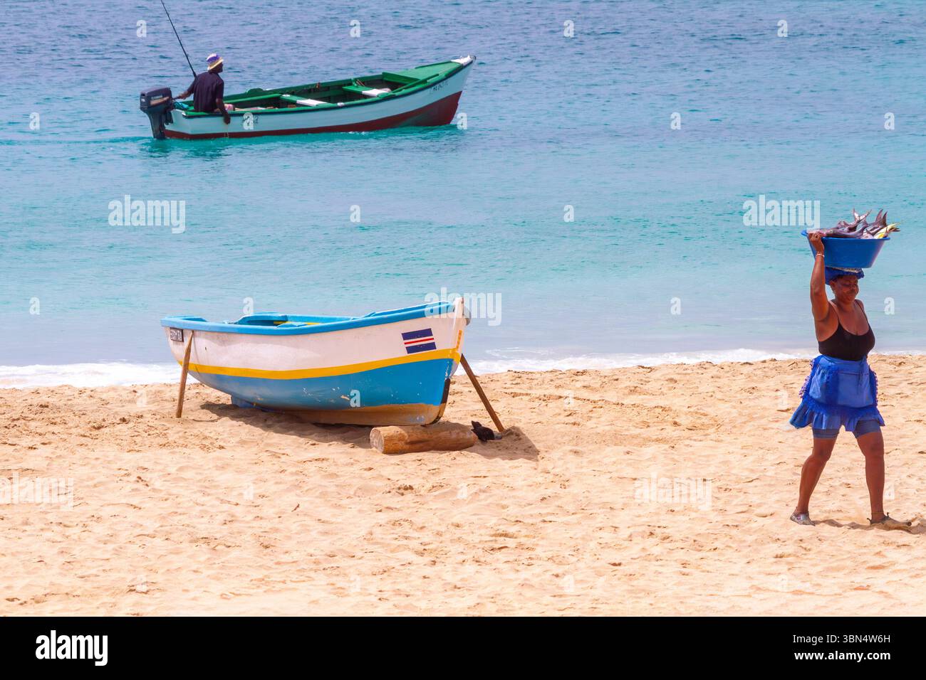 Africa, isole di Capo Verde, Maio, Porto Ingles Foto Stock