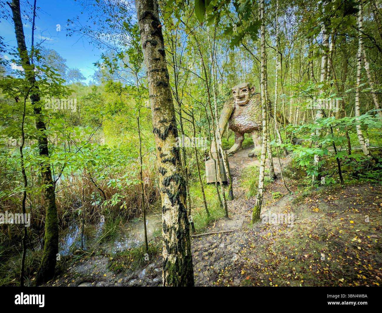 Belgio, regione fiamminga, Provincia di Anversa, Boom, tenuta provinciale De Schorre. Troll Mikil Foto Stock