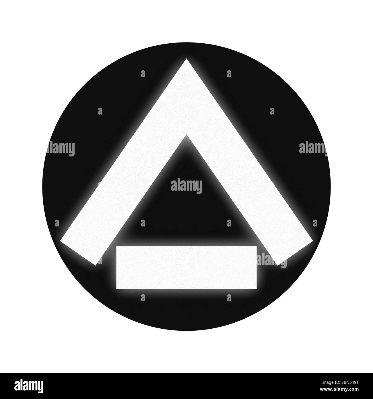 Segnale dell'interruttore per tram in Germania - il supporto dell'interruttore è diritto - versione bianca. Foto Stock