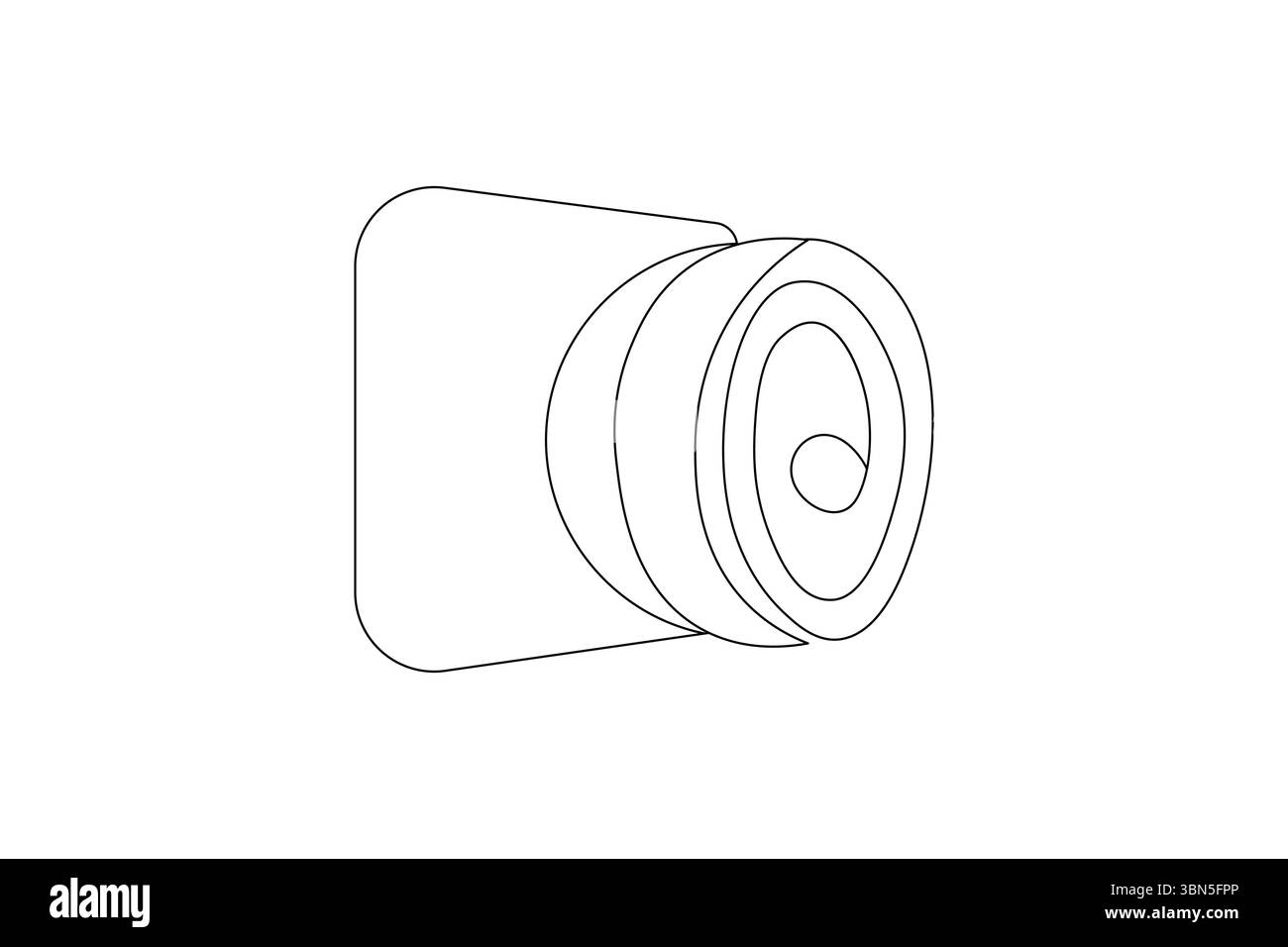Immagine continua su una linea dell'icona vettoriale premium della fotocamera Illustrazione Vettoriale