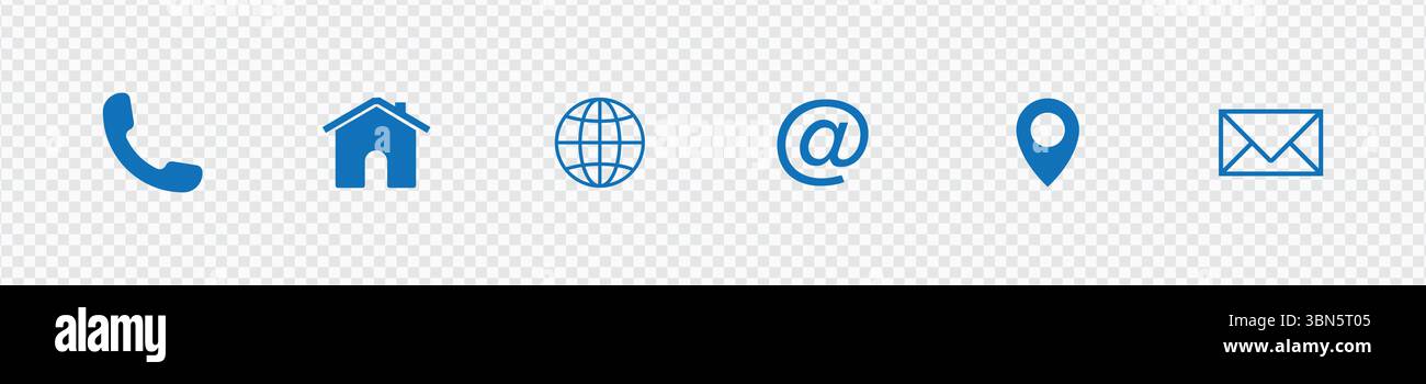 Set di icone informazioni di contatto per i biglietti da visita e Web - icone di comunicazione professionale Illustrazione Vettoriale