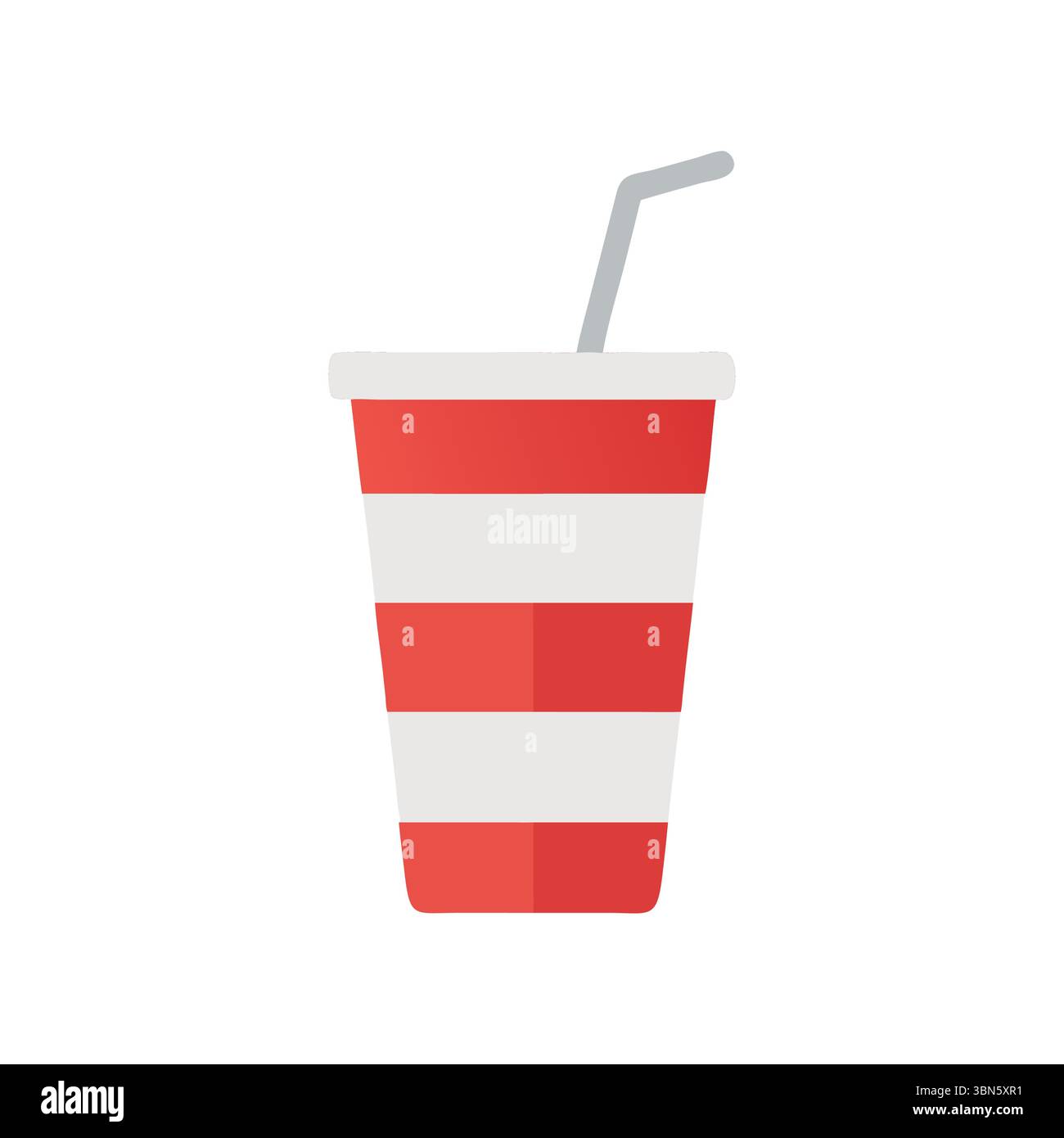 "Rinfrescante tazza di soda con cannuccia - bevanda perfetta per ogni occasione" Illustrazione Vettoriale