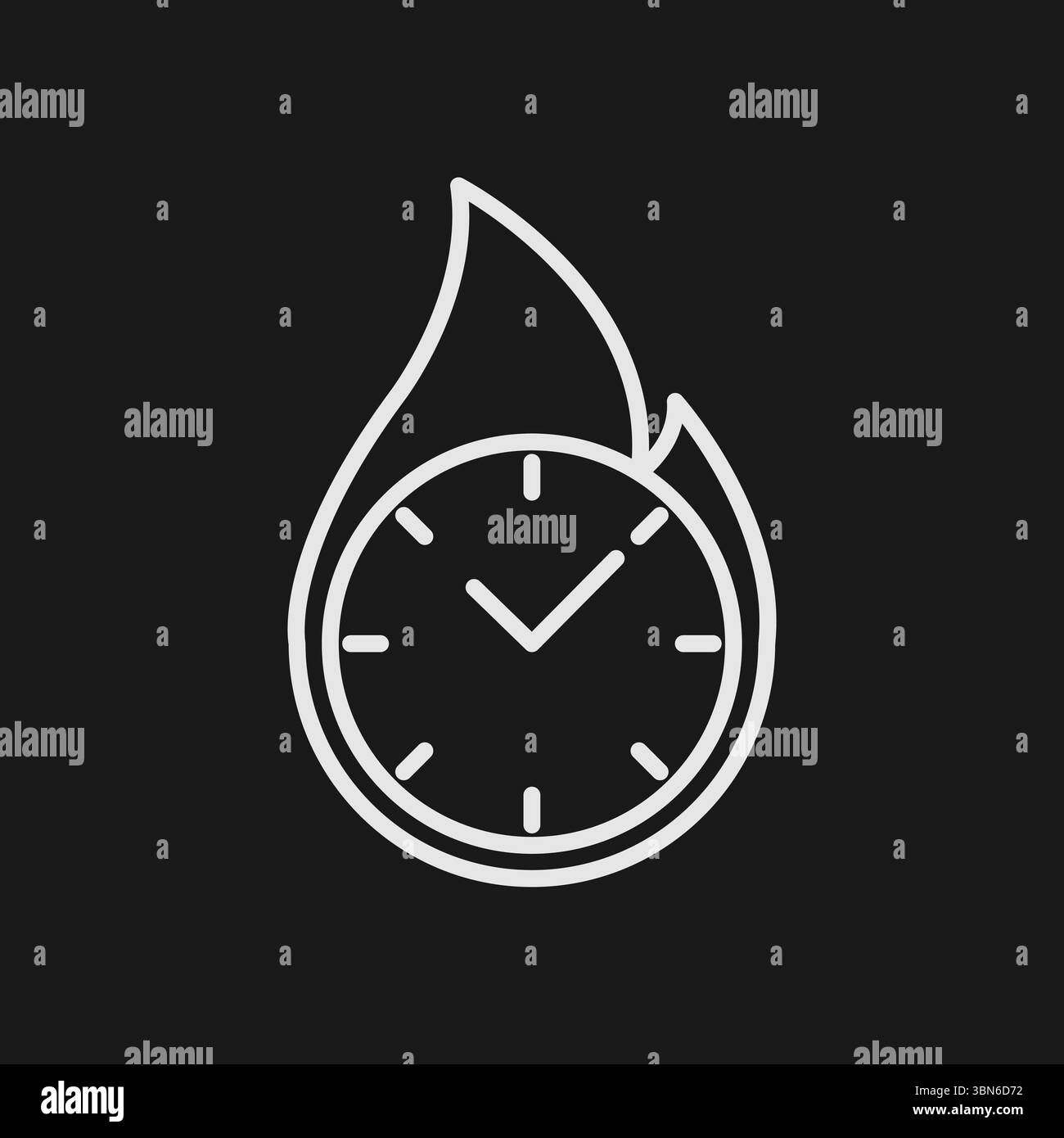 Icona scadenza urgente e vendita flash con orologio acceso per offerte a tempo limitato e gestione delle crisi Illustrazione Vettoriale