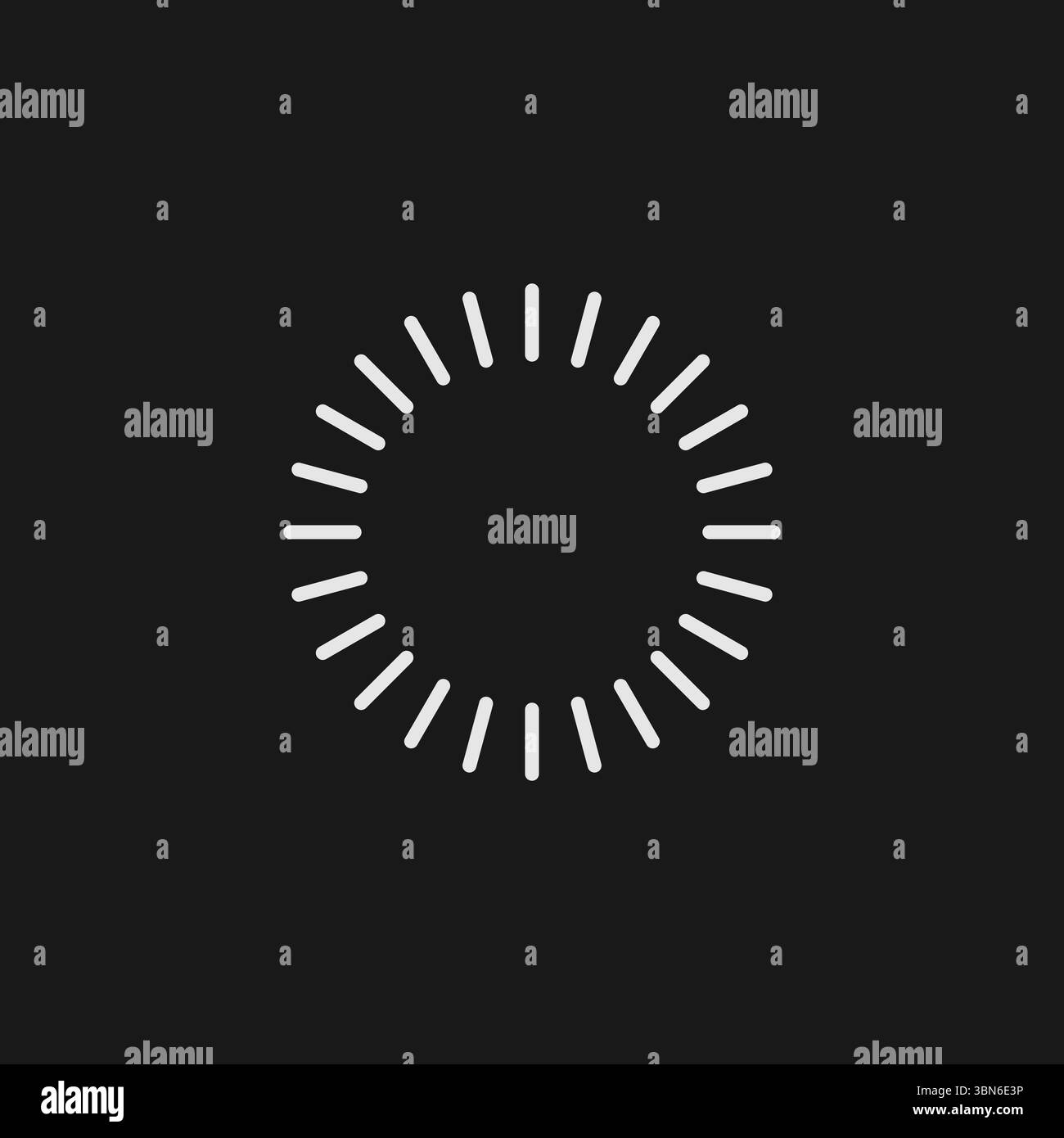 Icona di avanzamento caricamento e buffering digitale per le interfacce di siti Web, app e lettore video Illustrazione Vettoriale