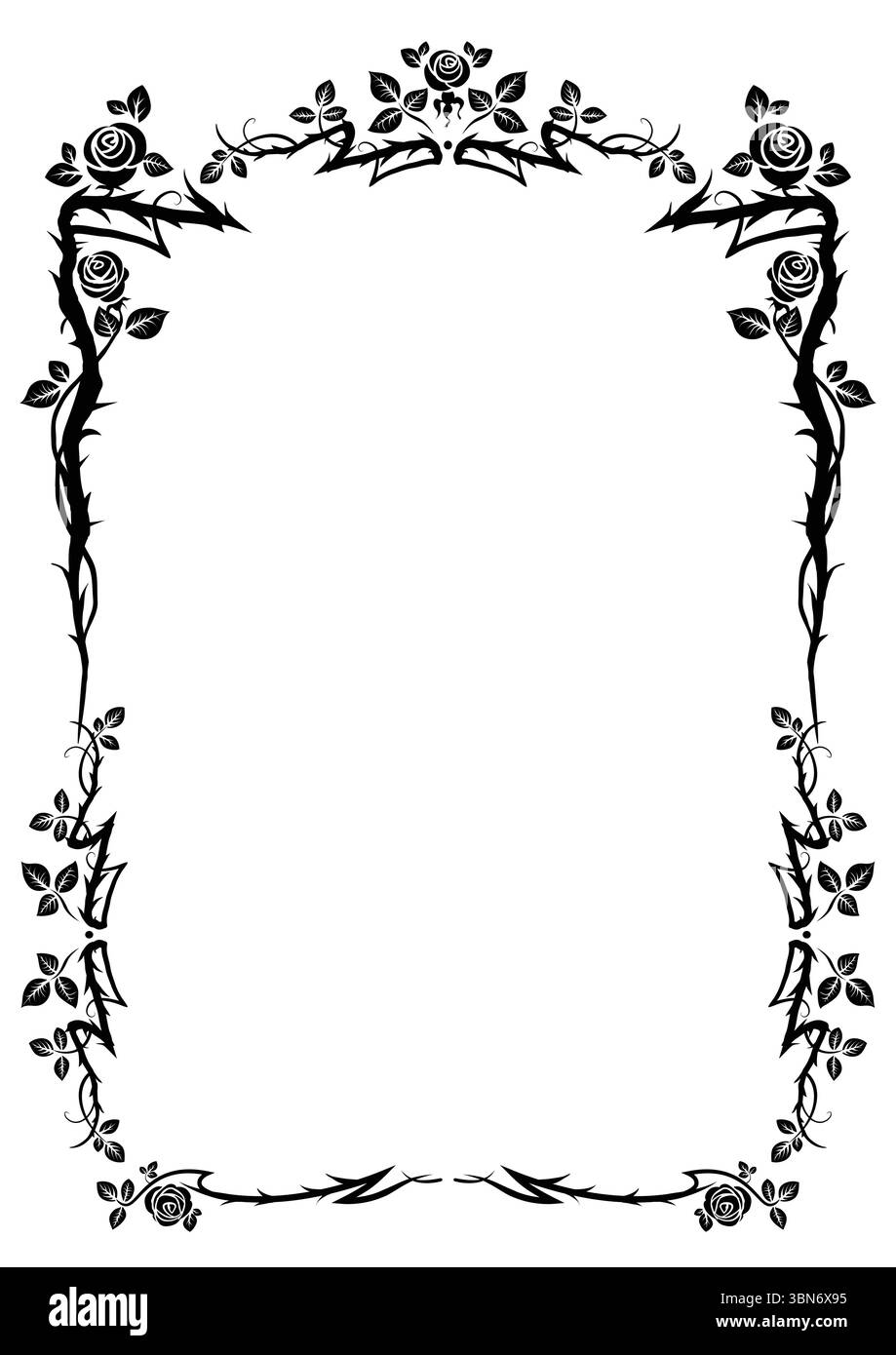 Vintage roses telaio Illustrazione Vettoriale