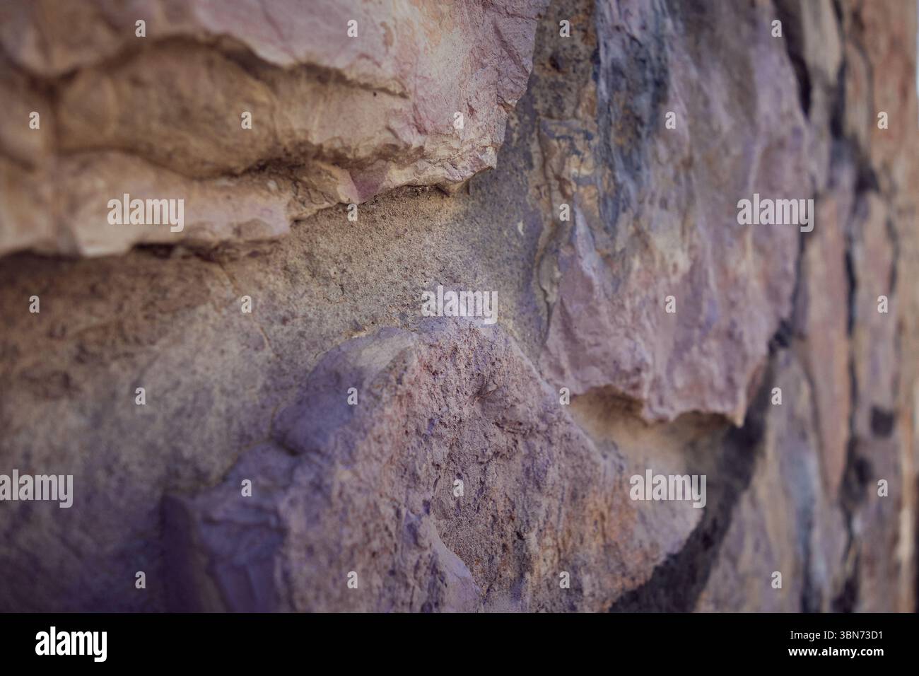 Pareti di pietra da vicino Foto Stock