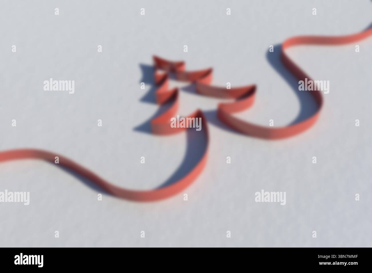Nastro sfocato a forma di albero di natale Foto Stock