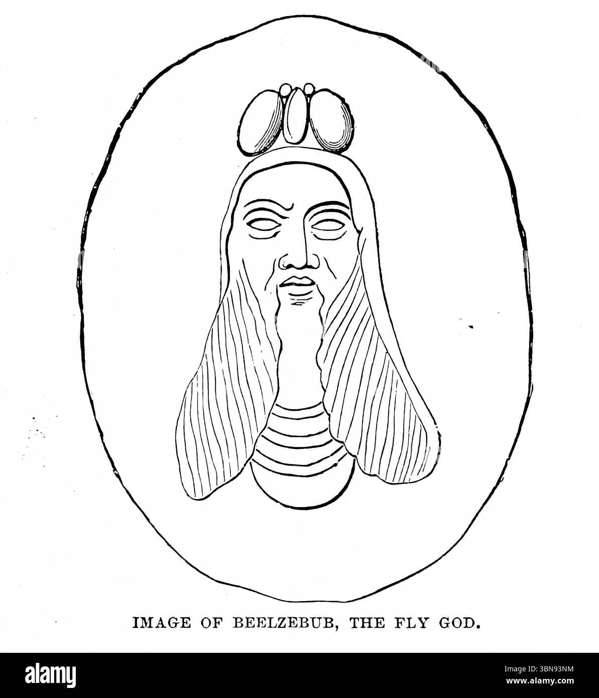 IMMAGINE DI BEELZEBUB, IL DIO DELLA MOSCA. Ba'al Zabub , Ba'al Zvuv o Beelzebub, scritto anche Beelzebul o Belzebuth, e occasionalmente conosciuto come il Signore delle mosche, è un nome derivato da un dio Filisteo, precedentemente venerato in Ekron, e successivamente adottato da alcune religioni abramitiche come demone principale. Il nome Beelzebub è associato al dio cananeo Baal. Dal LIBRO V - Babilonia dal volume 9, della storia universale di Ridpath: Un resoconto dell'origine, della condizione primitiva e dello sviluppo etnico delle grandi razze dell'umanità, e dei principali eventi nell'evoluzione e nel progresso della civiltà Foto Stock
