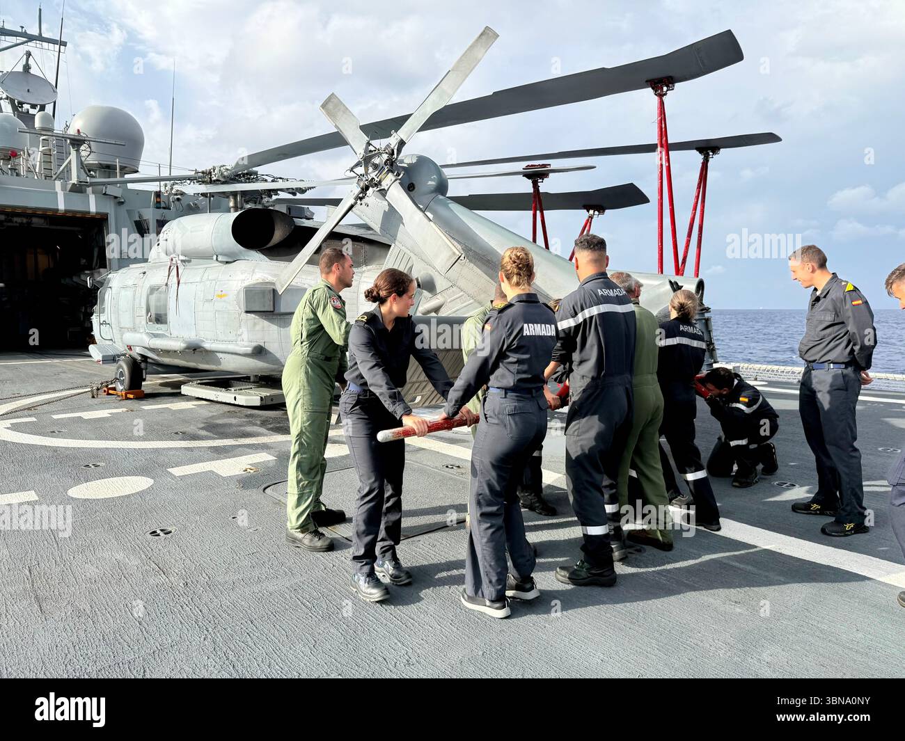 Principessa Leonor a bordo della framata "Blas de Lezo". Foto Stock