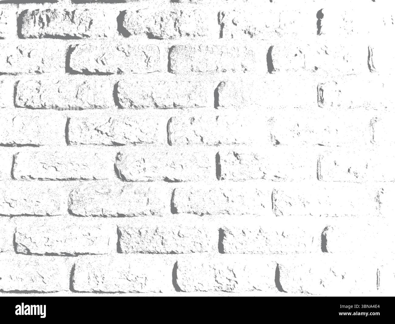 Effetto grunge monocromatico da parete in mattoni. Sfondo muratura invecchiato. Vecchia struttura muraria in pietra, grafica vettoriale Illustrazione Vettoriale